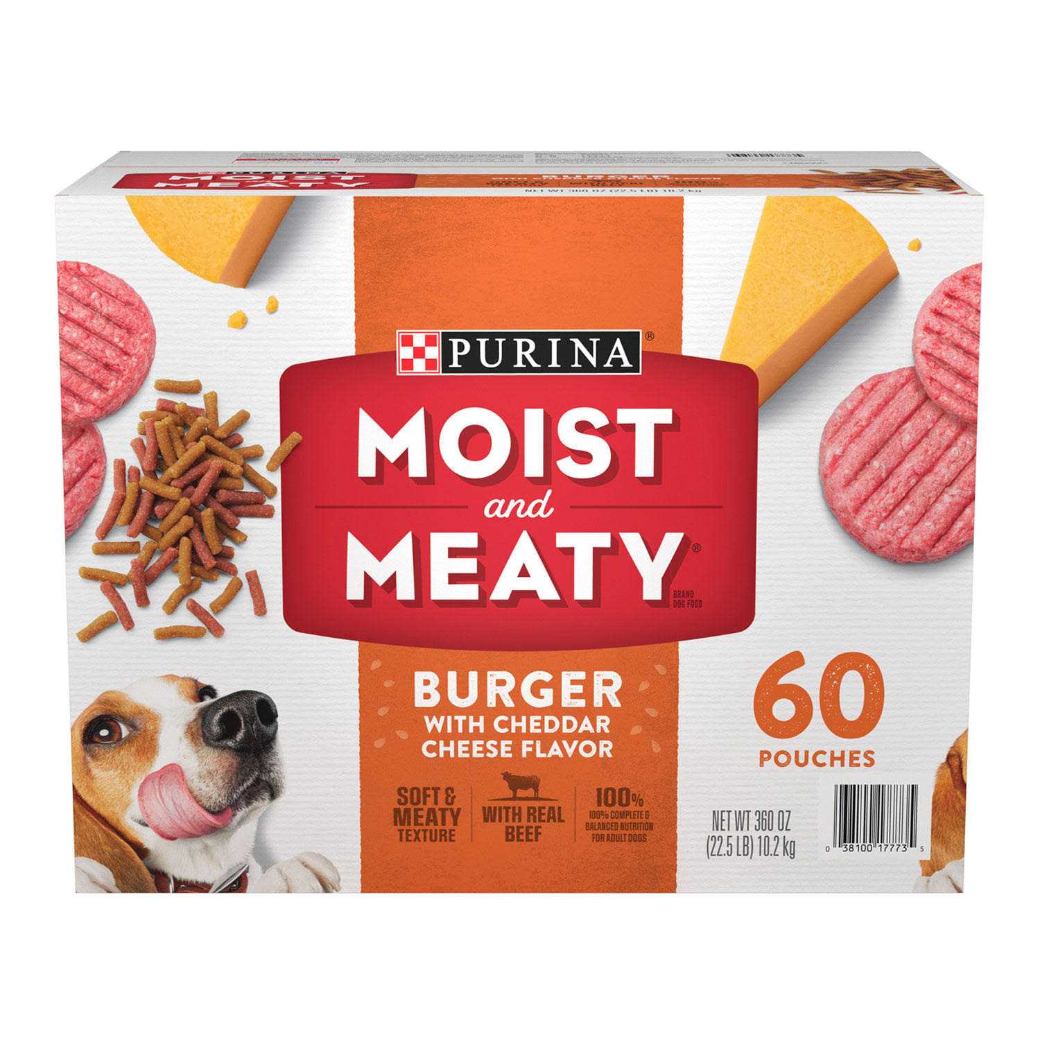 Purina Moist & Meaty Burger with Cheddar Cheese Flavor Dry Dog Food
