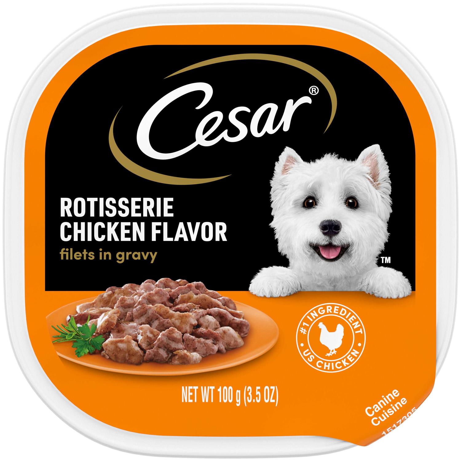 Cesar Filets in Gravy Rotisserie Chicken Flavor Wet Dog Food