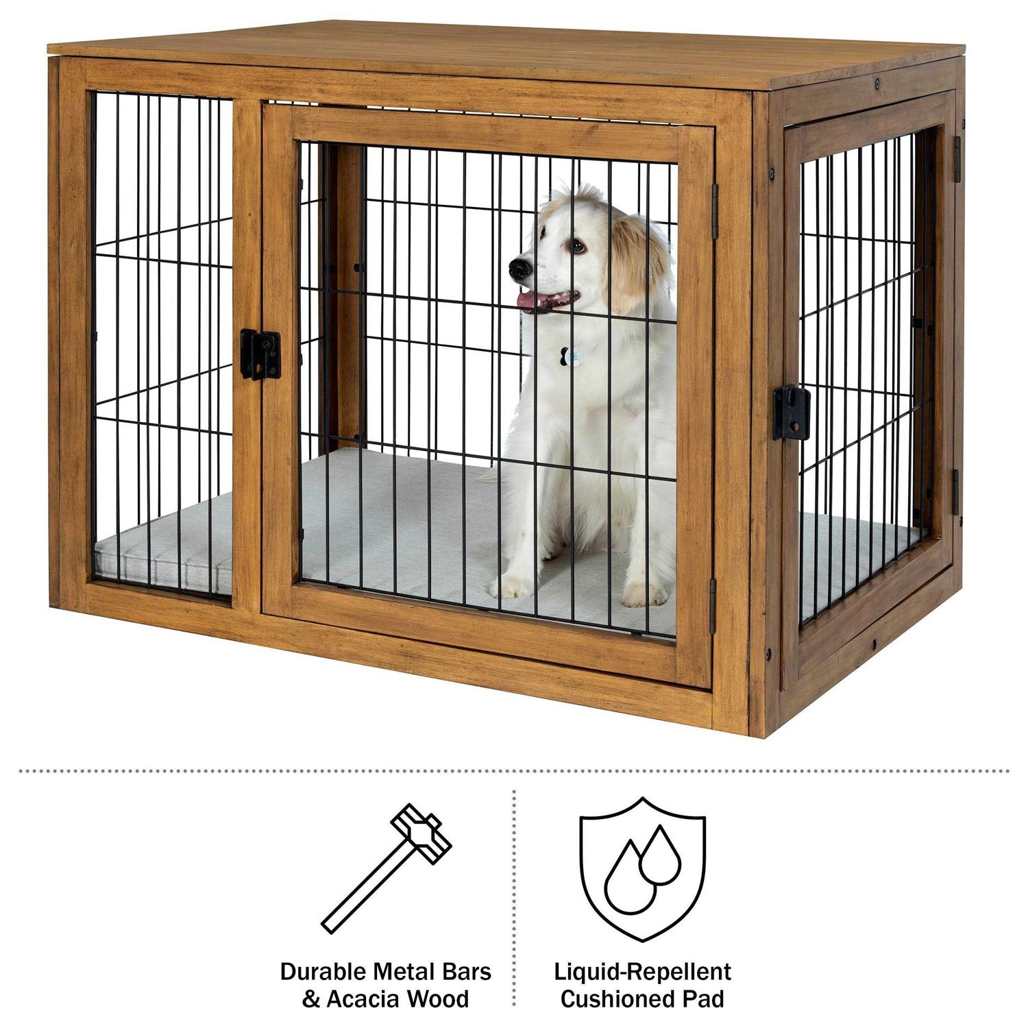 Petmaker Furniture-Style Dog Crate with Double Doors