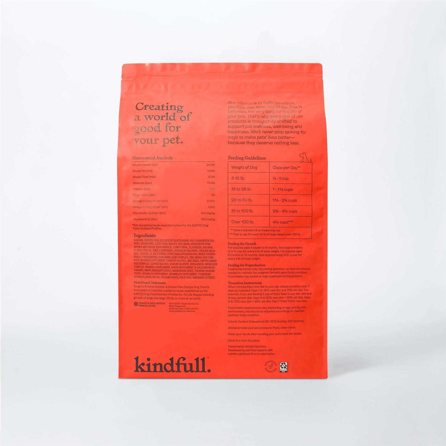 Kindfull Chicken and Brown Rice Recipe Dry Dog Food