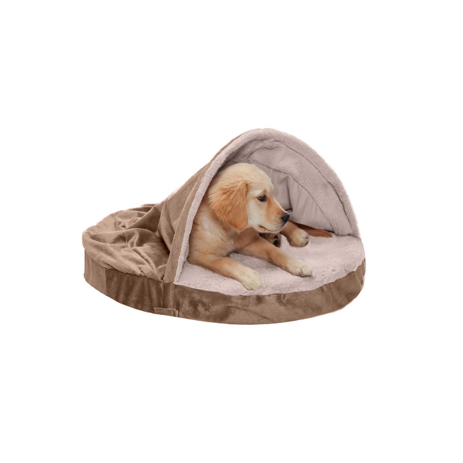 FurHaven Wave Fur & Velvet Snuggery Orthopedic Pet Bed