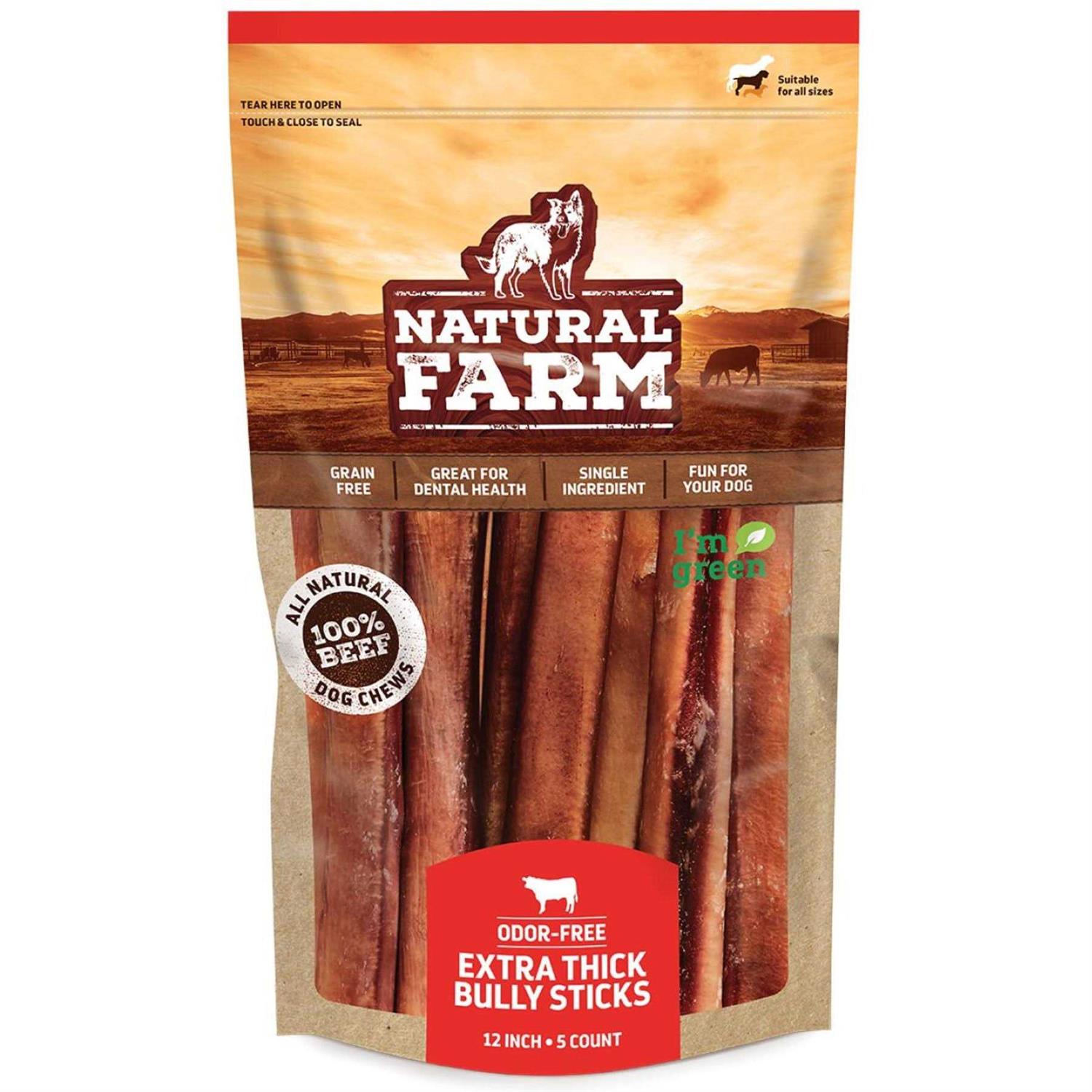 Natural Farm Bully Sticks Odor Free