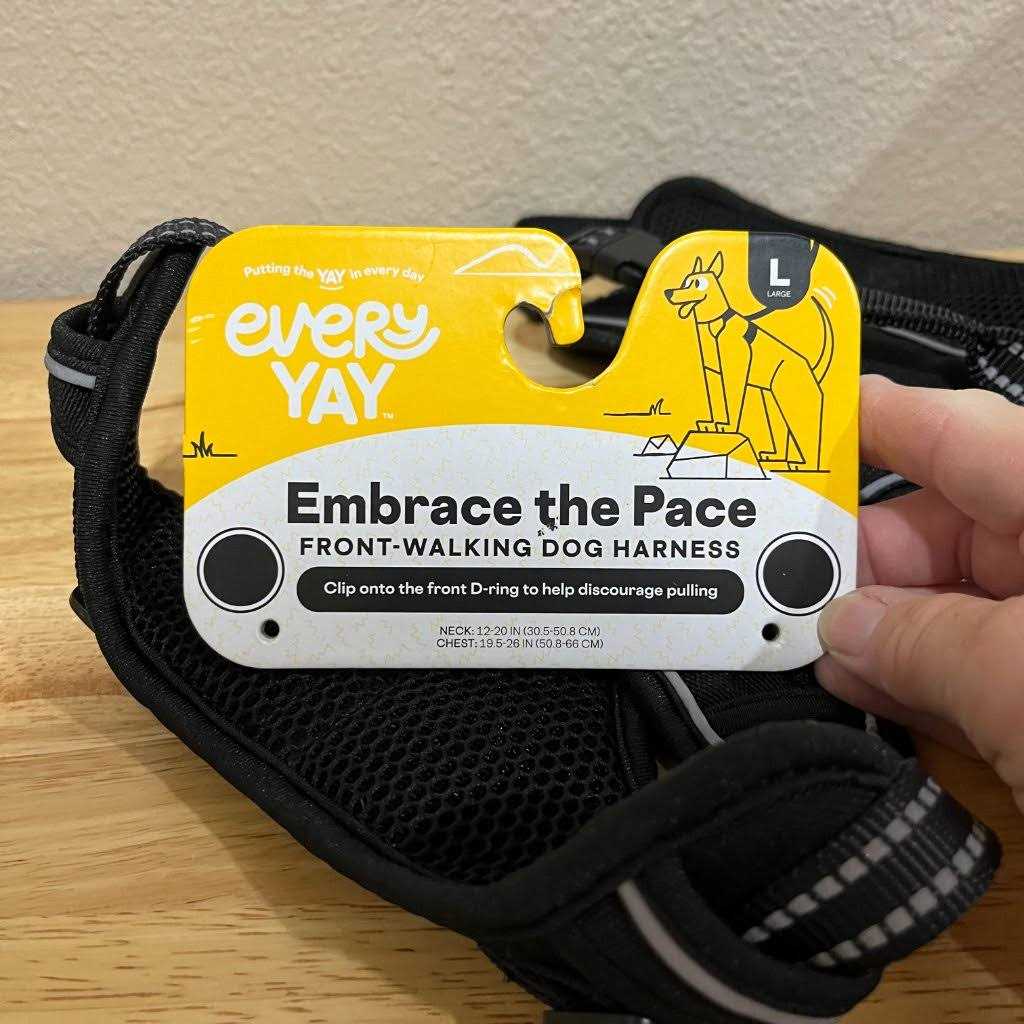 EveryYay Embrace the Pace Black Front Walking Dog Harness