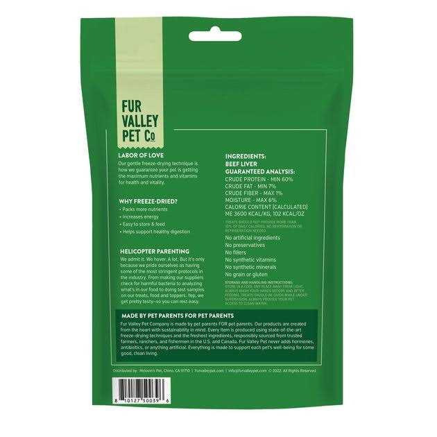 Fur Valley Beef Liver Freeze-Dried Dog & Cat Food Topper
