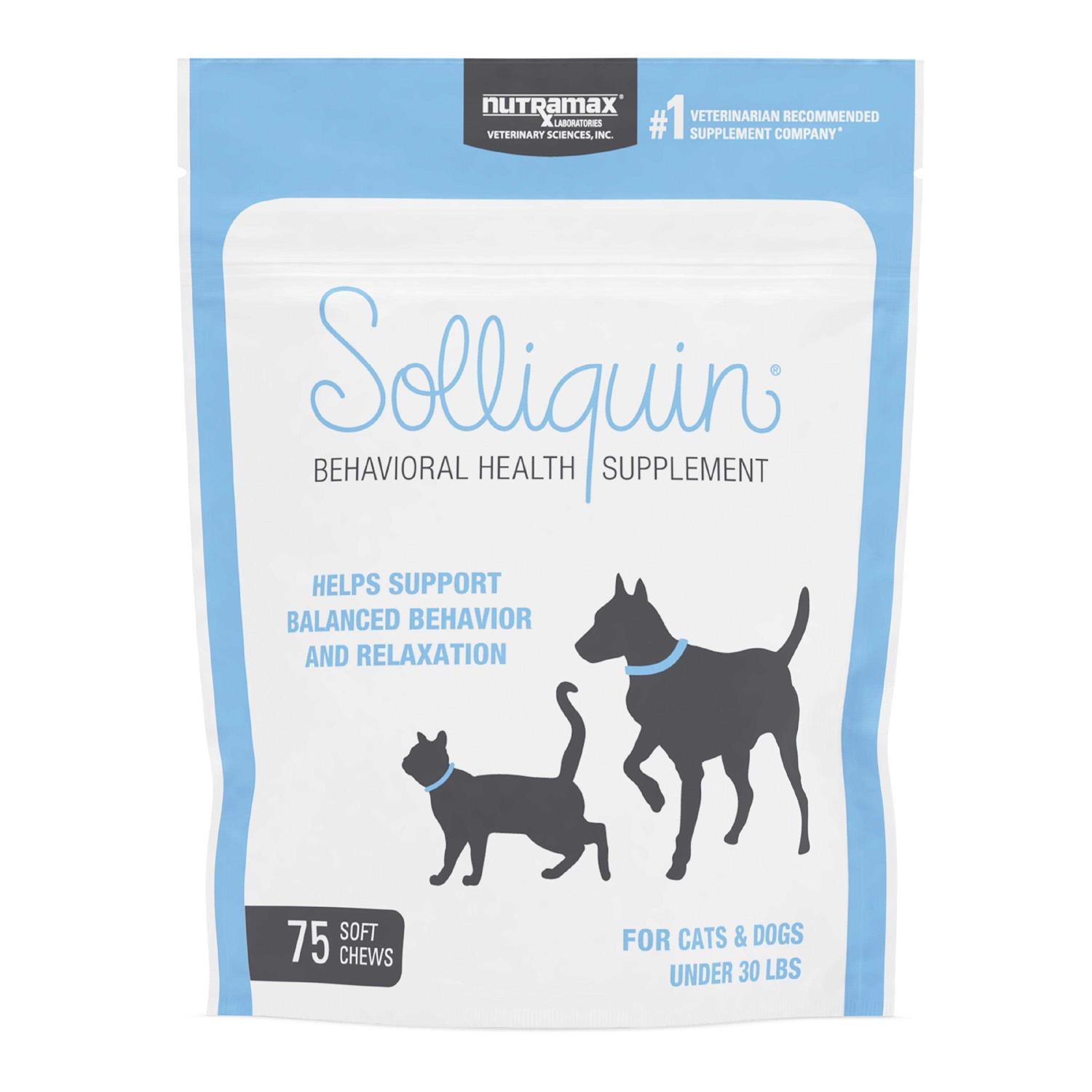 Solliquin Calming Behavioral Health Supplement for Small to Medium Dogs and Cats