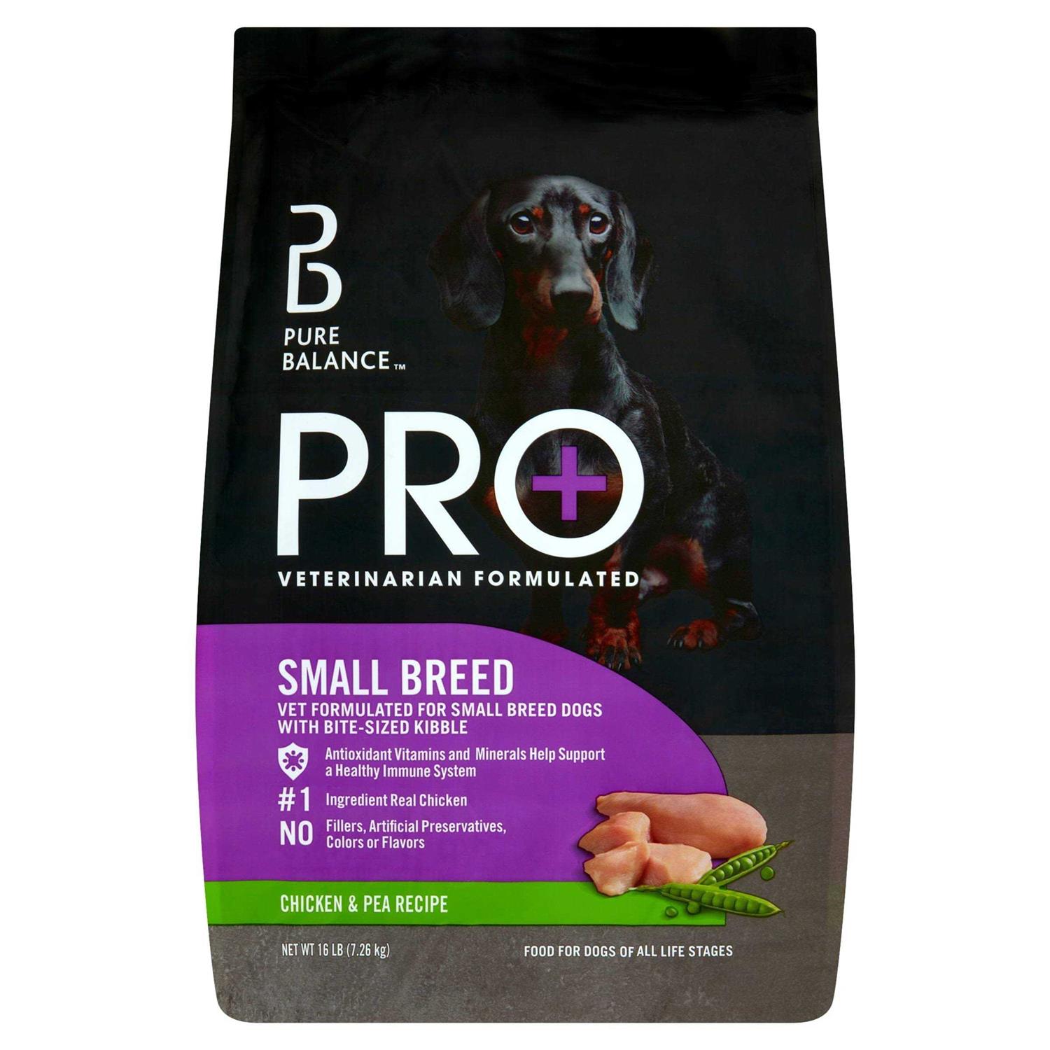 Pure Balance Pro+ Small Breed Chicken & Pea Recipe Dry Dog Food