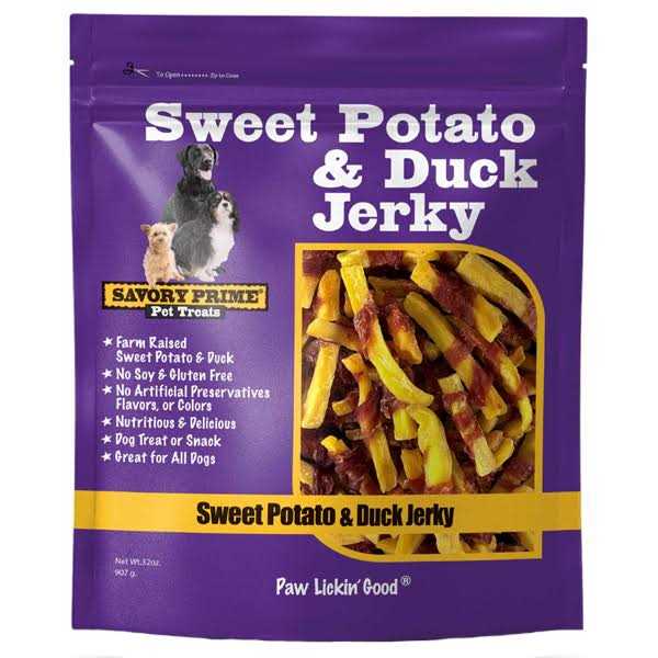 Savory Prime Dog Treats Sweet Potato & Duck Jerky