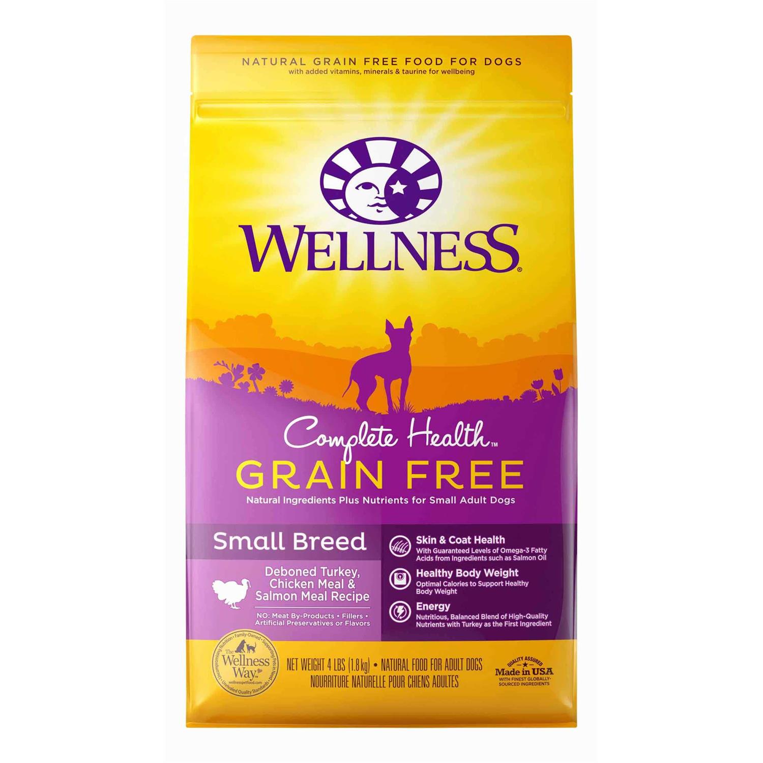 Wellness Grain Free Complete Health Small Breed Deboned Turkey Chicken & Salmon Dry Dog Food