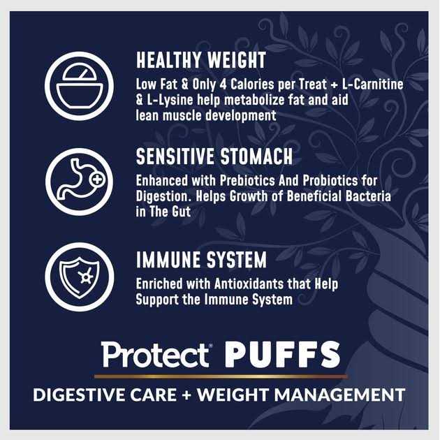 Veterinary Select Protect Puffs Digestive Care + Weight Management Dog Treats 20 oz