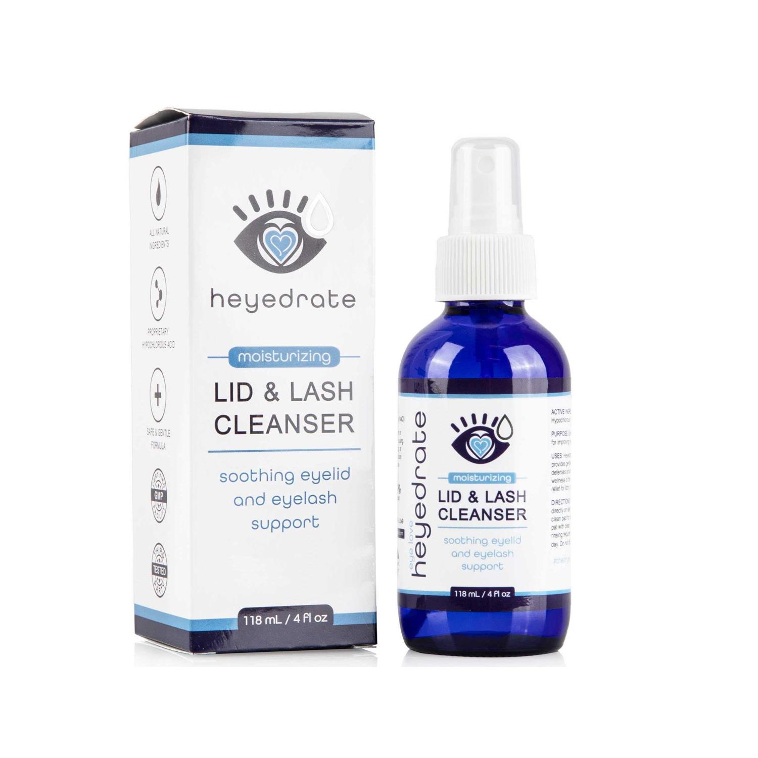 Heyedrate Lid and Lash Cleanser for Eye Irritation and Eyelid Relief