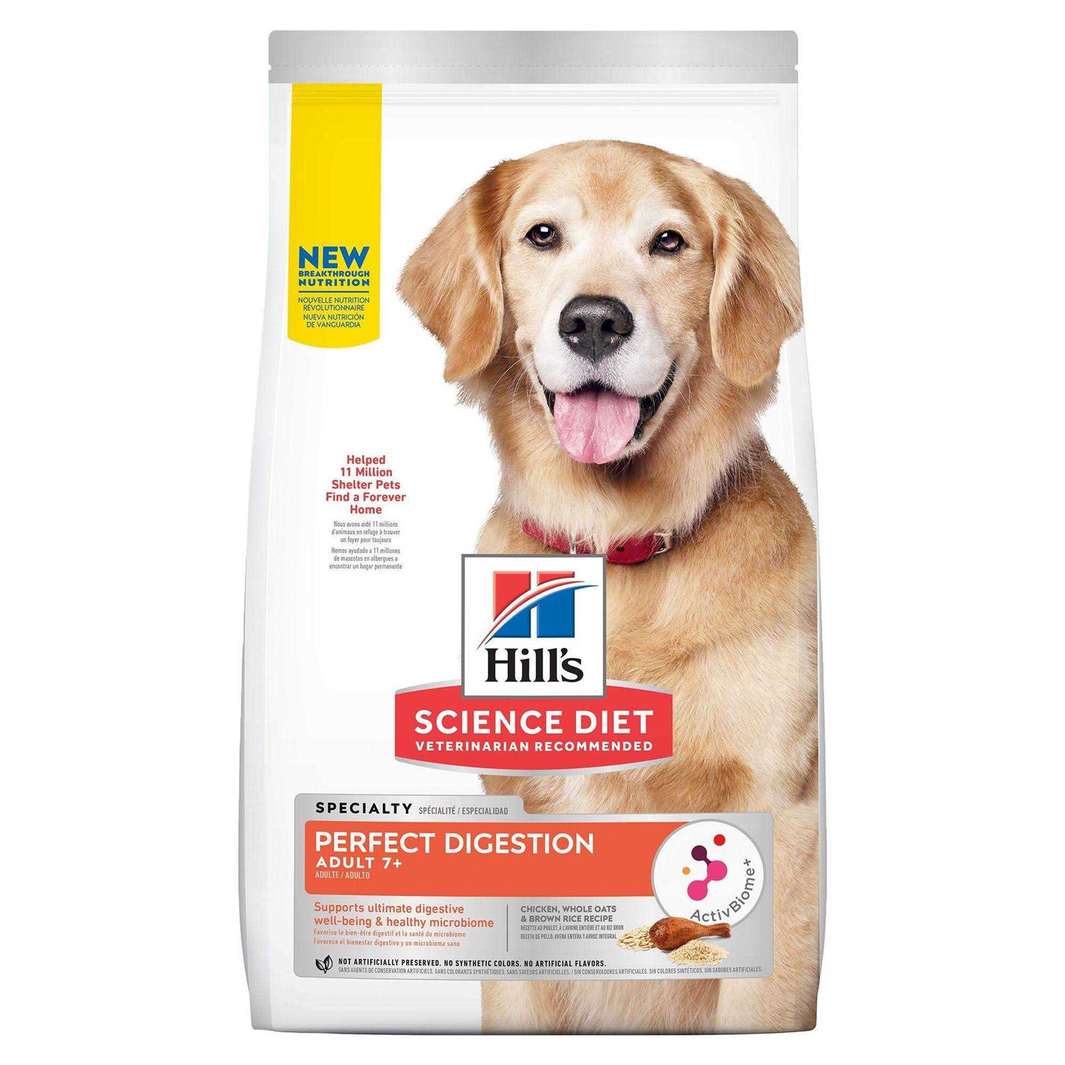 Hill’s Science Diet Adult 7+ Perfect Digestion Chicken Dry Dog Food