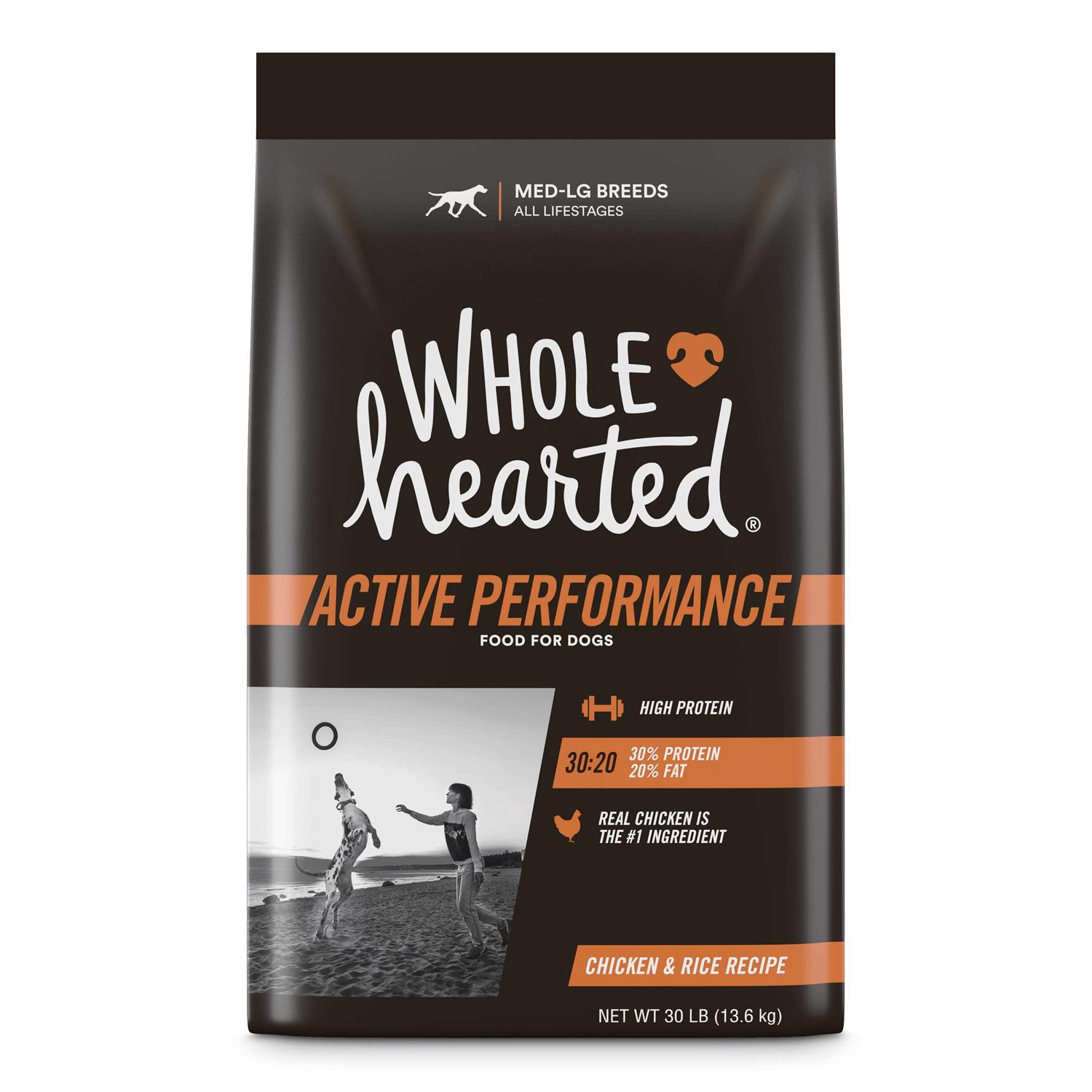 WholeHearted Active Performance High-Protein Chicken & Rice Recipe Dry Dog Food