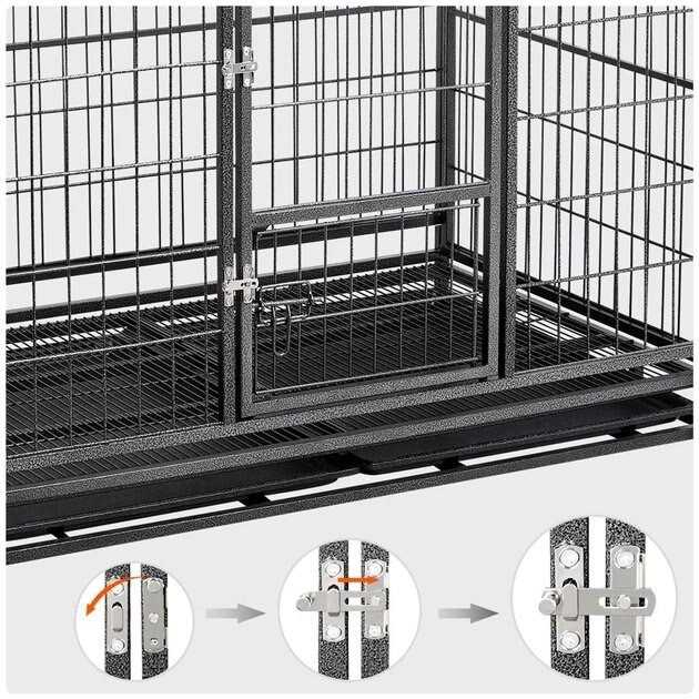 Yaheetech Wheels & Litter Pans Dog Crate