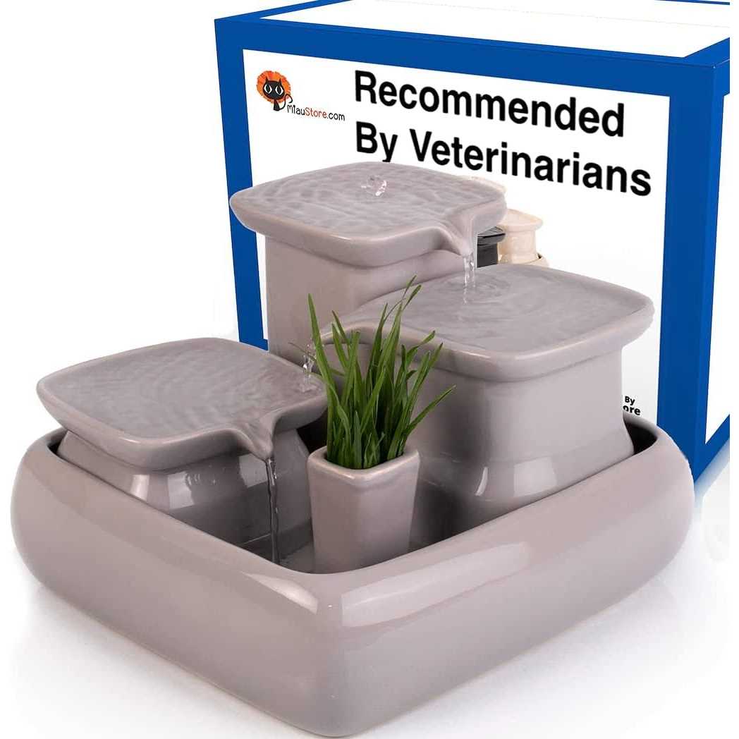 Miaustore Ceramic Cat Water Fountain