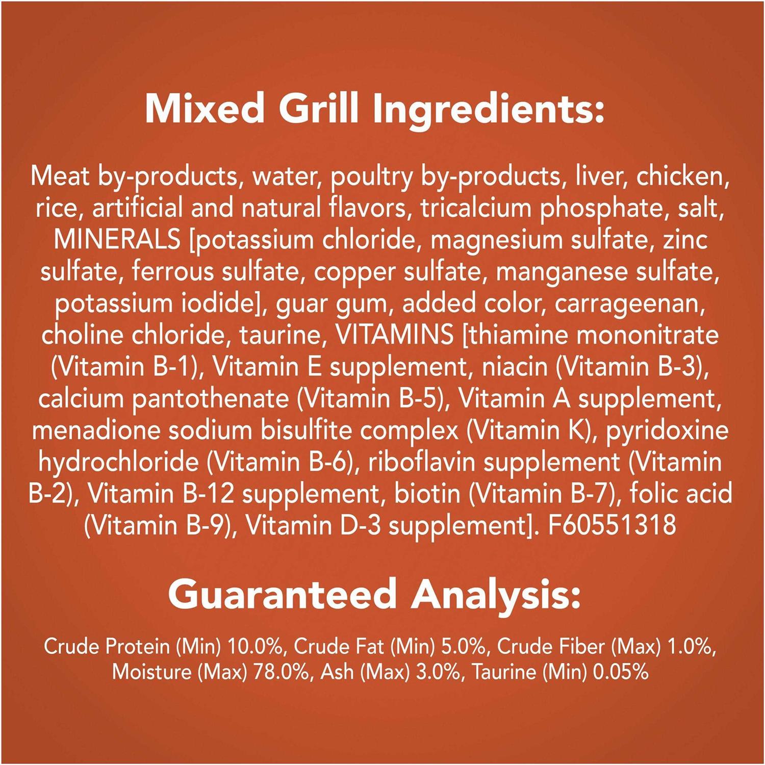 Friskies Purina Pate Mixed Grill Wet Cat Food