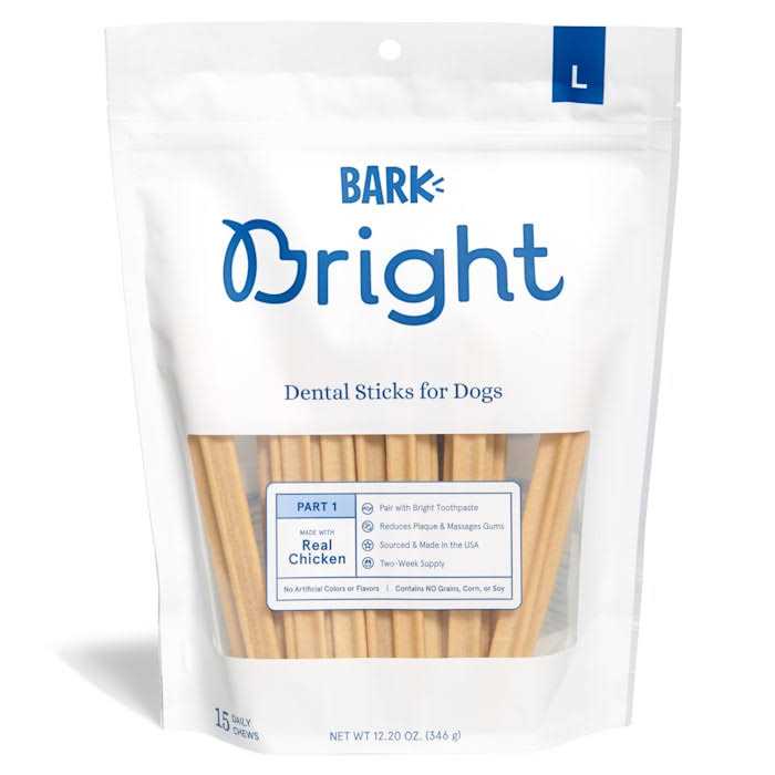 Bark Bright Dental Sticks for Large Dogs Chews