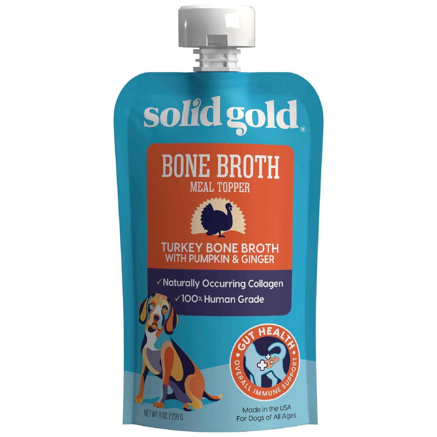 Solid Gold Turkey Bone Broth with Pumpkin & Ginger Dog Food Topper