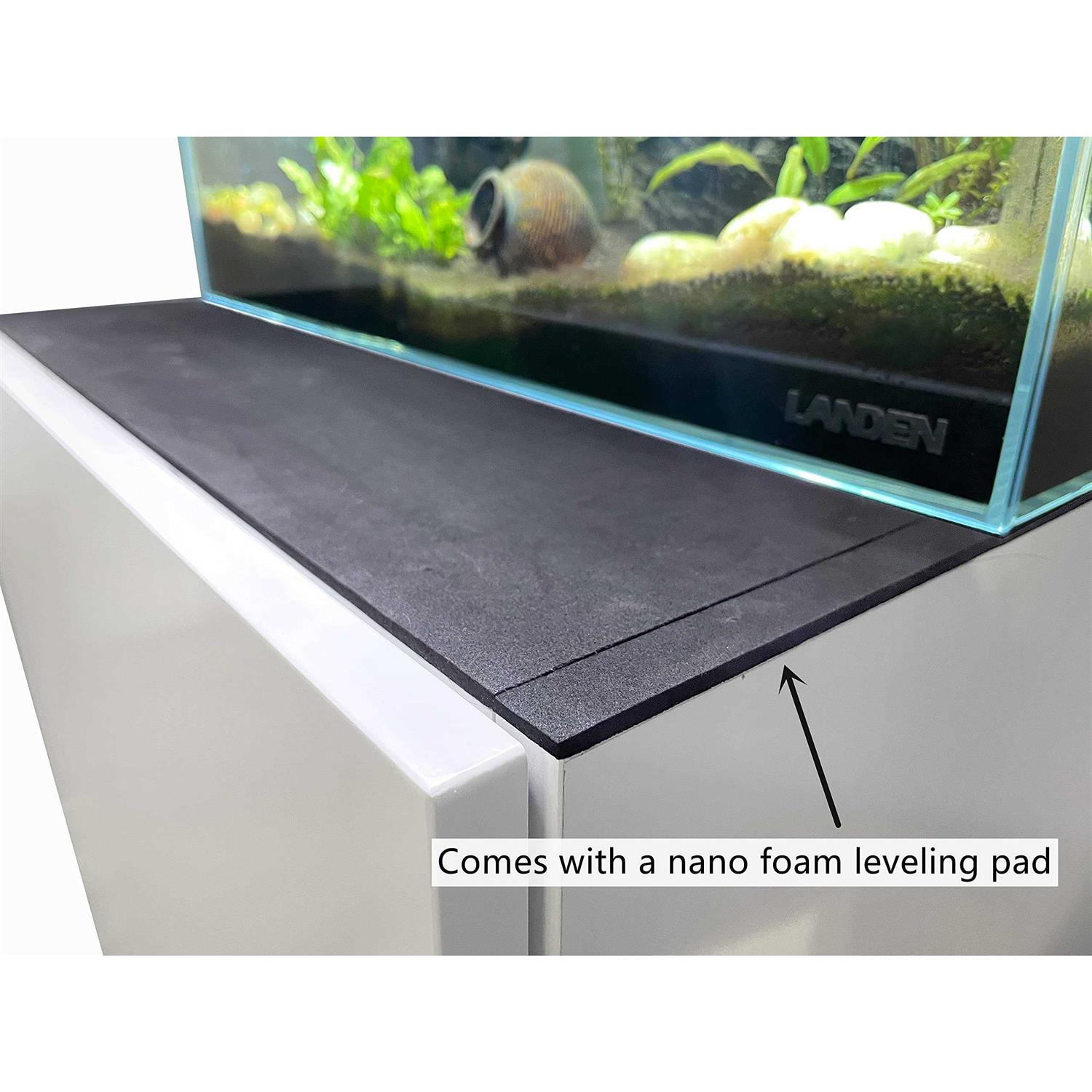 LANDEN Aquarium Stand and cabinet, for up Tank,Fish Tank, Nano Foam Leveling Mat Included, contemporary and Simple Design