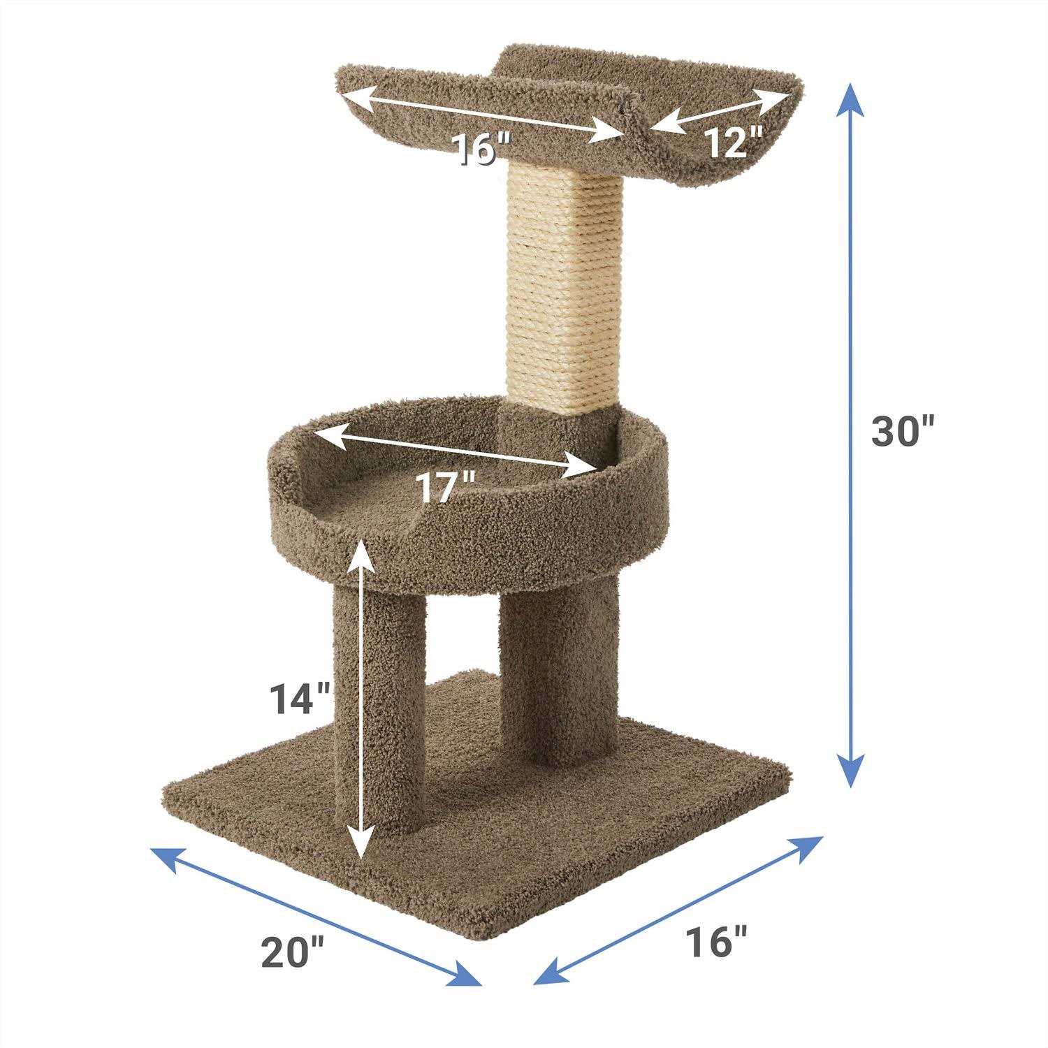 Frisco 32-in Real Carpet Wooden Cat Tree