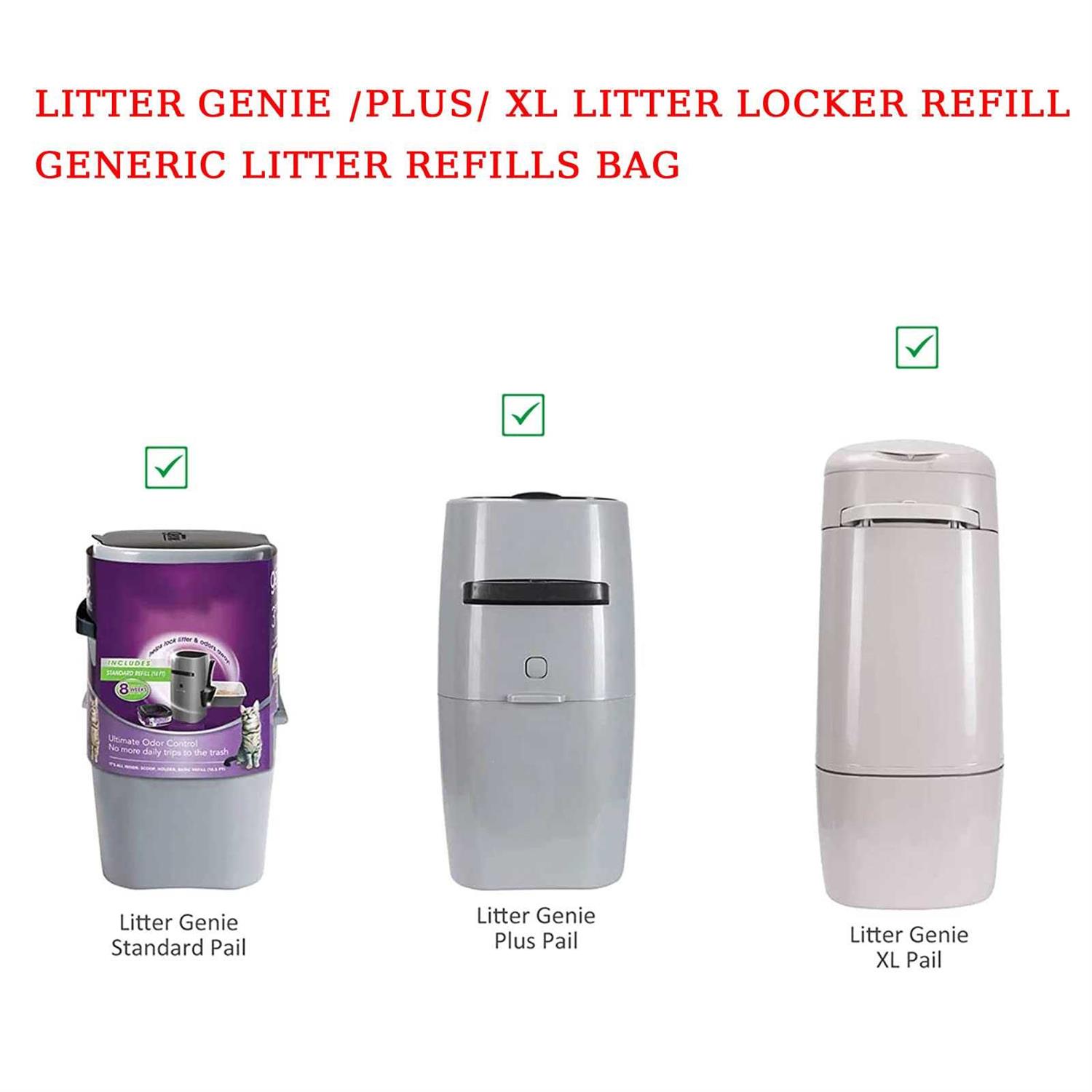 9 Pack Cat Litter Refills Bag Litter Pail Refills Cat for Litter Genie/Plus/XL Litter Refill Generic Litter Refills Bag