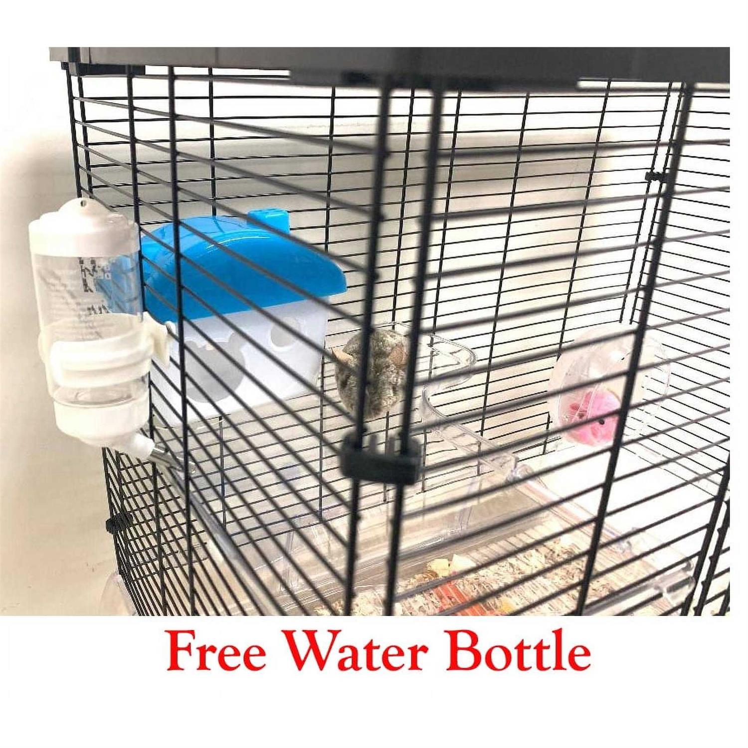 Mcage Large 3-Story Acrylic Clear Hamster Palace Habitat Home House Cage for Guinea Pig Rodent Gerbil Rat Mice Mouse