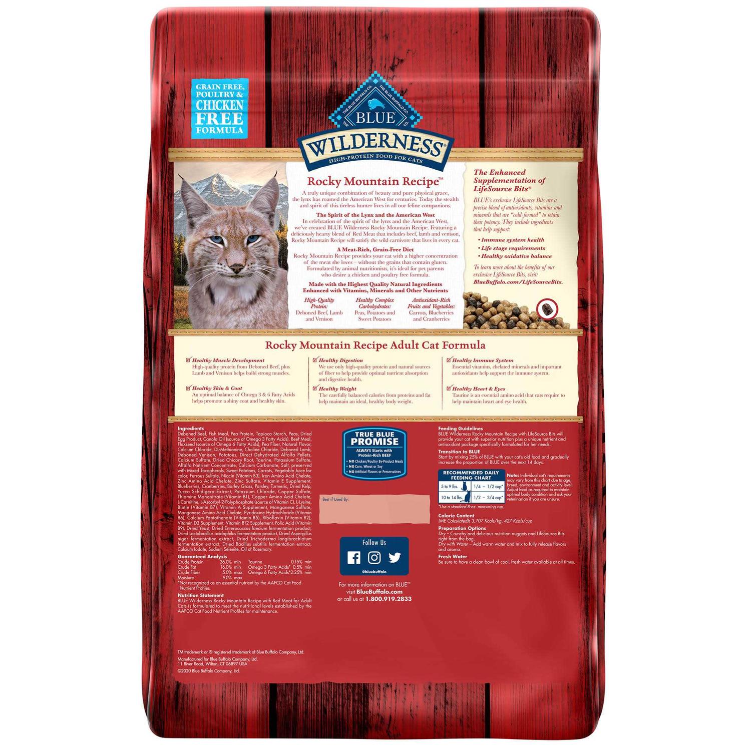 Blue Buffalo Wilderness Rocky Mountain Recipe High Protein Dry Cat Food