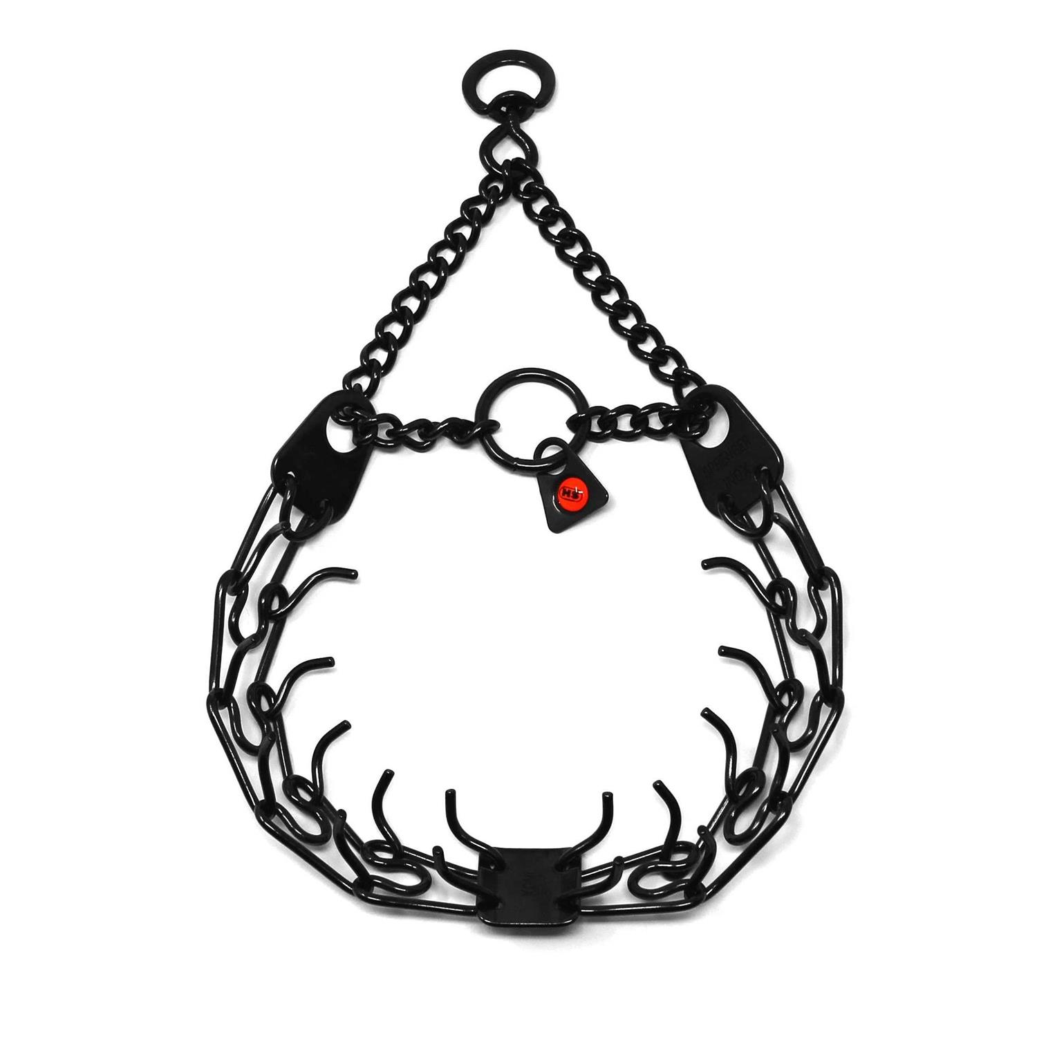 Herm Sprenger Black Stainless Steel Prong Dog Training Collar with Swivel Ultra-Plus Pet Pinch Collar No-Pull Collar for Dogs Anti Pull Training