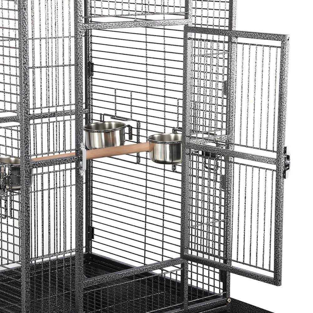 Yaheetech Wrought Iron Rolling Large Parrot Bird Cage for African Grey Small Quaker