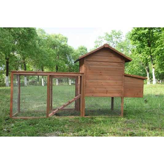 Feelway Wooden Chicken Coops Cages Poultry Pet House 80‘’ Large Two Tiers w/Egg Box Run Rabbit Hutch Enclosure Garden Backyard Cage Indoor and Outdoor Use
