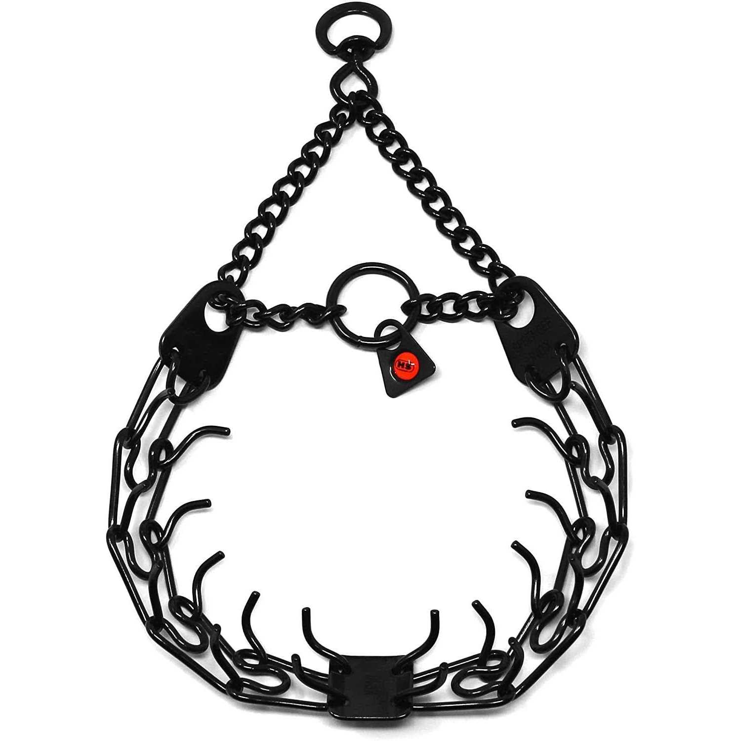 Herm Sprenger Black Stainless Steel Prong Dog Training Collar with Swivel Ultra-Plus Pet Pinch Collar No-Pull Collar for Dogs Anti Pull Training