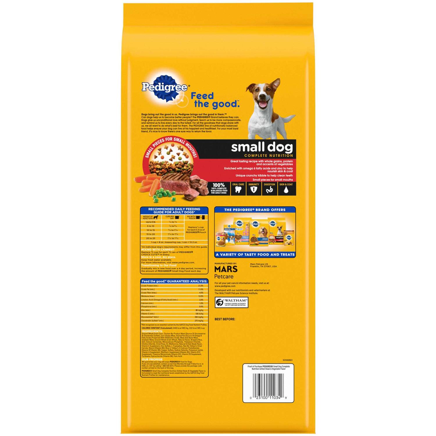 Pedigree Complete Nutrition Small Adult Dry Dog Food