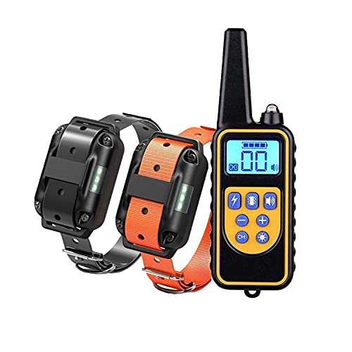 Heaflex Dog Shock Collar with Remote, Dog Training Electric Collar, Waterproof Rechargeable, 1640ft Dog Shock Collar with LED Light, Beep, Vibration