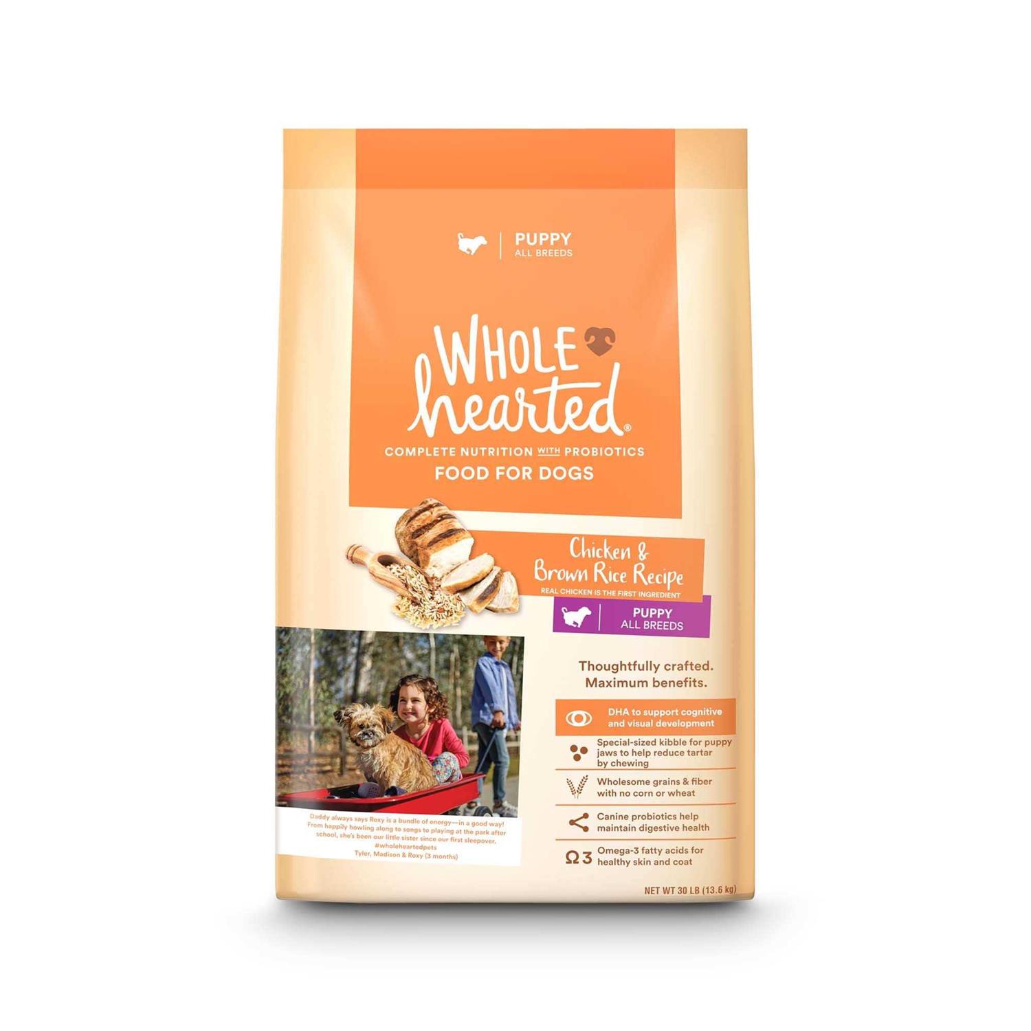 WholeHearted All Breed Chicken and Brown Rice Recipe Dry Puppy Food