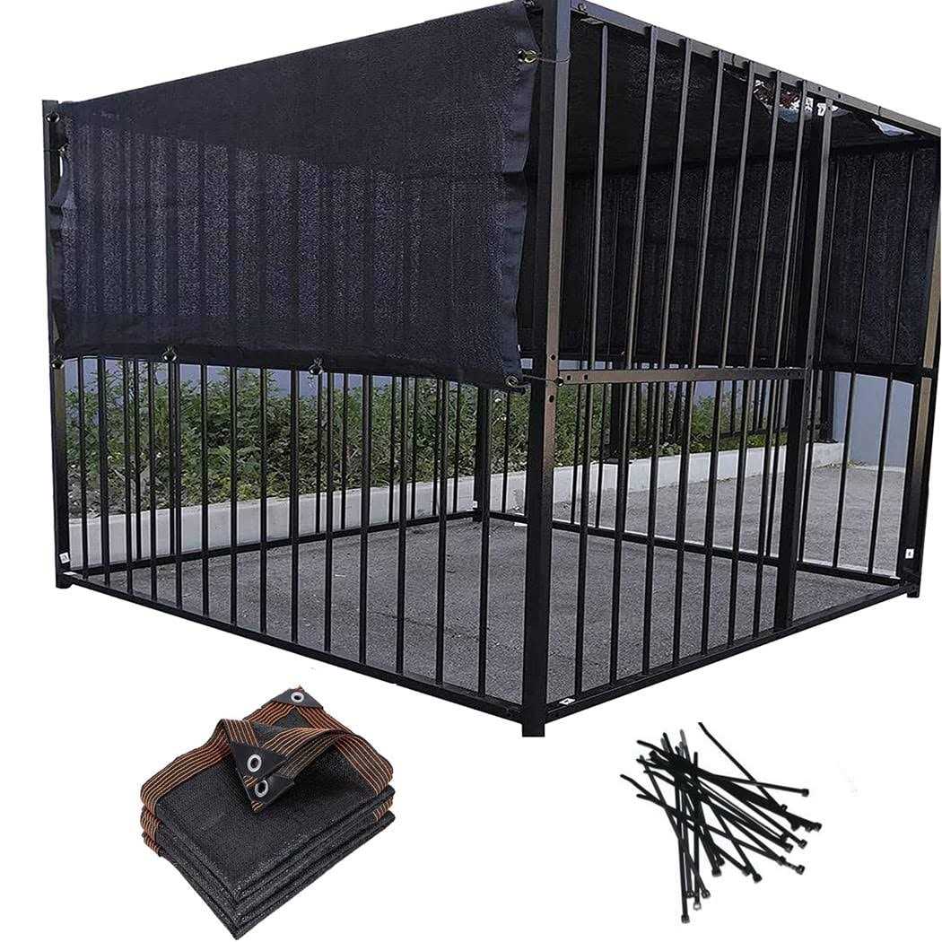 HomeABC Dog Kennel Shade Cover 90% Sunblock Shade Tarp Panel with Grommets
