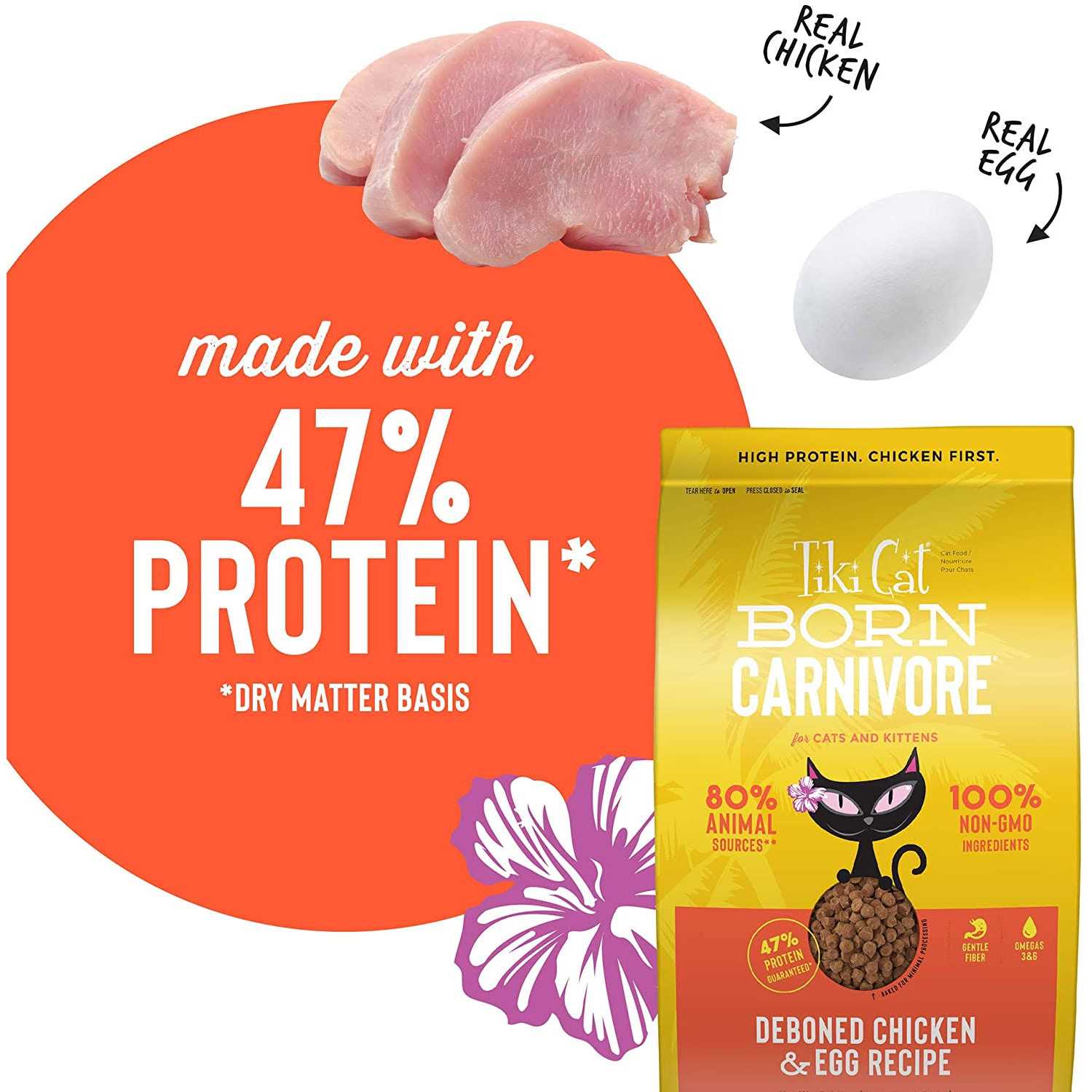 Tiki Cat Born Carnivore Chicken & Egg Dry Food