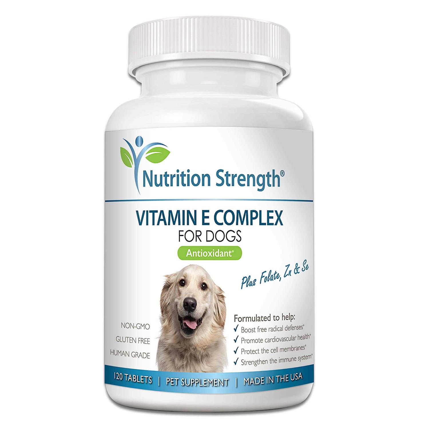 Nutrition Strength Vitamin E for Dogs Promote cardiovascular Health Support cell Membranes