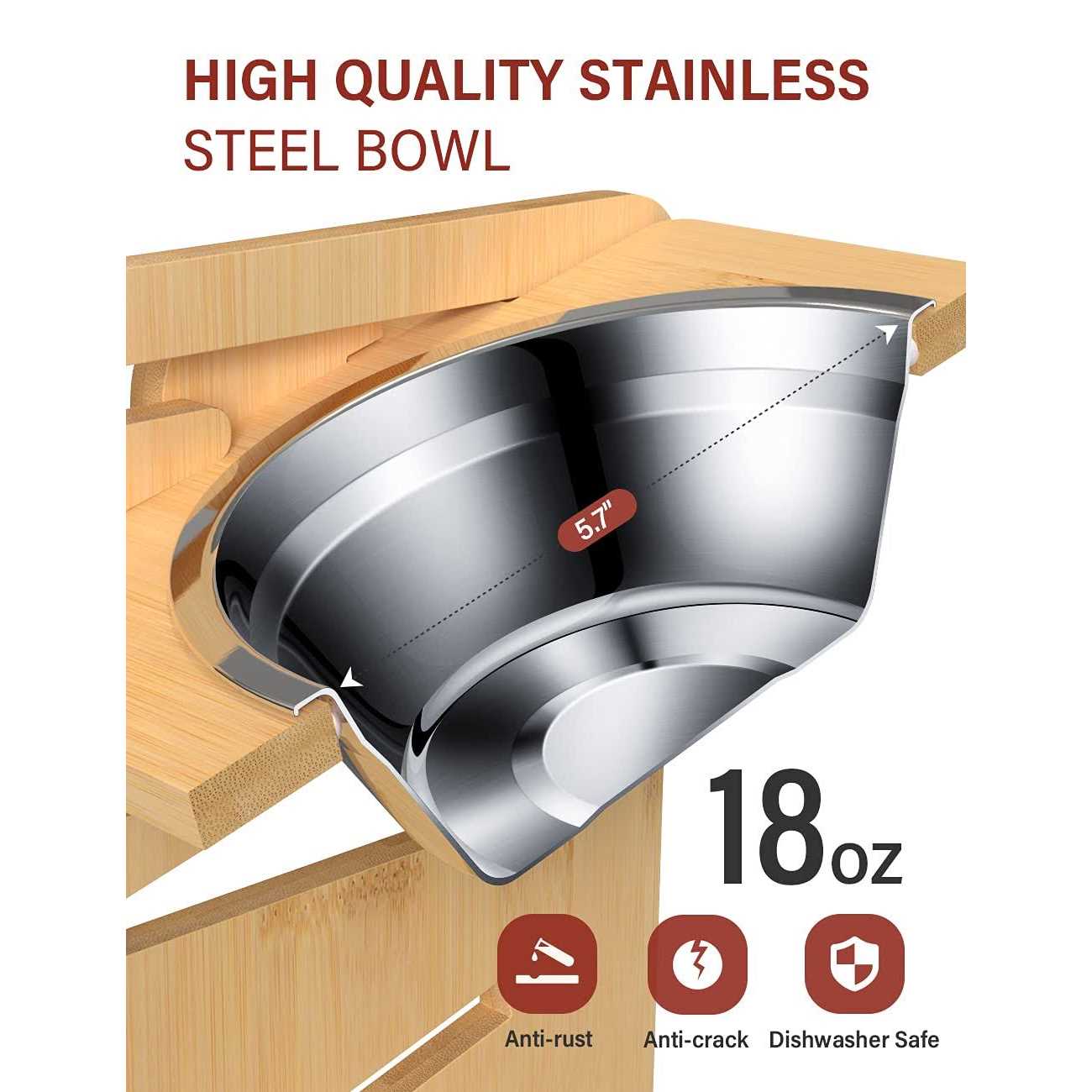 Vantic Elevated Dog Bowls-Adjustable Raised Dog Bowls with Stand for Small Size Dogs and Cats,Durable