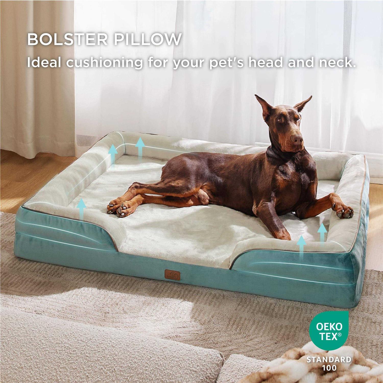 Bedsure Orthopedic Dog Bed Dogs Dog Bed Sofa Washable