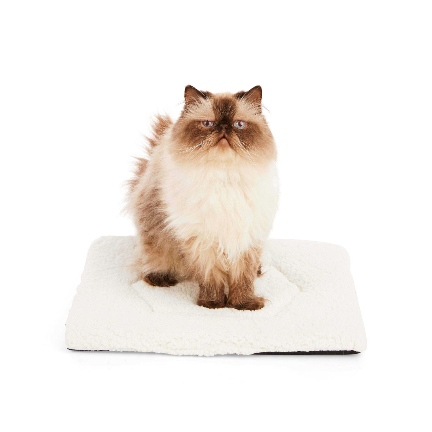 EveryYay Cream Snooze Fest Cozy Cat Mat 18 L x 18 W x 0.5 H
