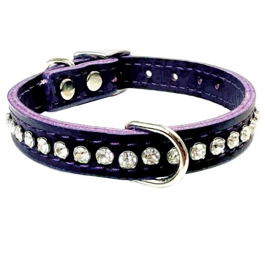 OmniPet Signature Leather Crystal Dog Collar