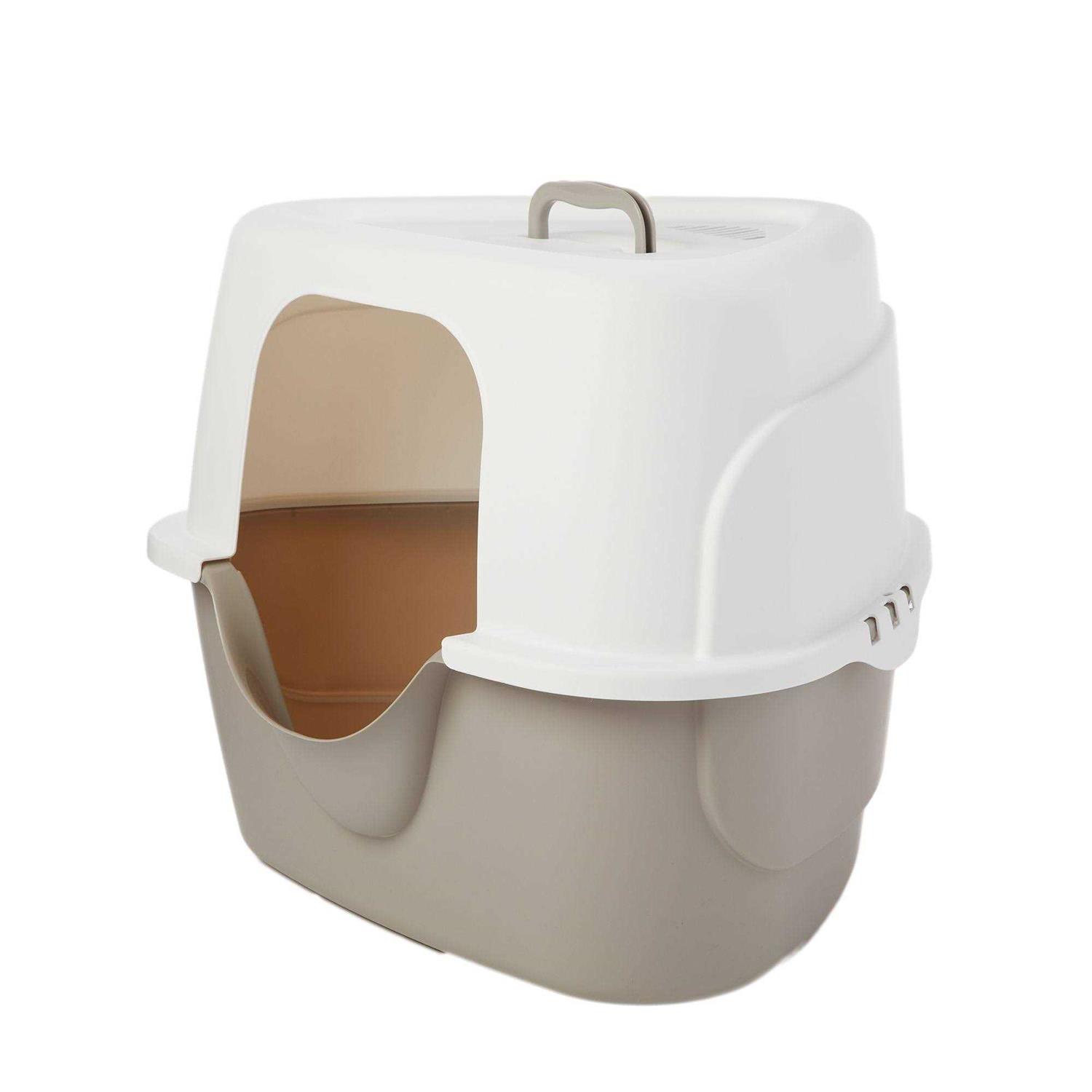 ExquisiCat Hooded Corner Litter Pan