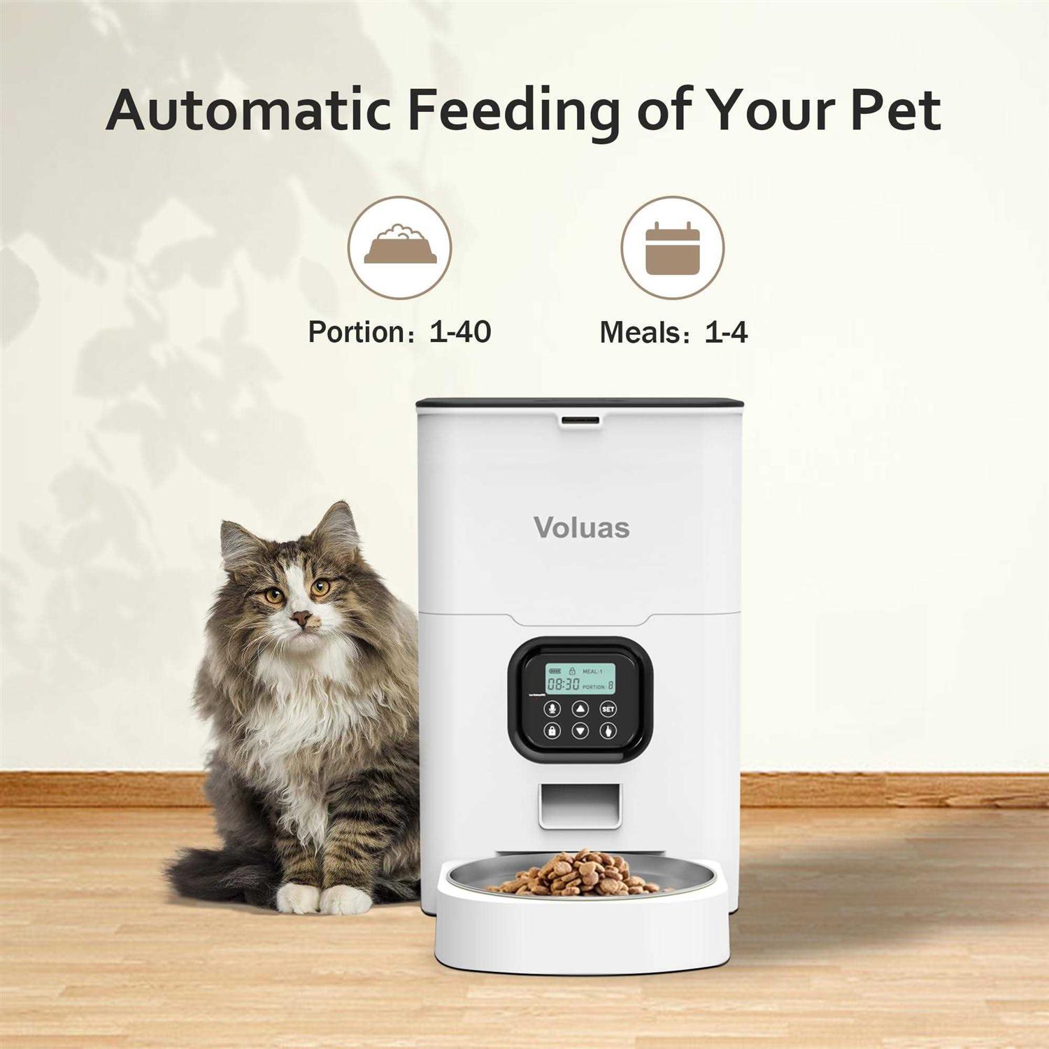 VOLUAS Automatic Pet Feeders for Cats and Dogs