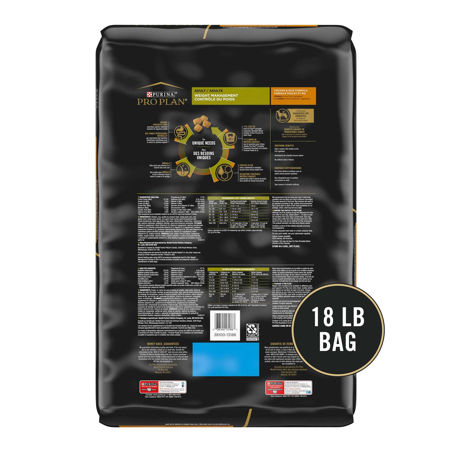 Purina Pro Plan Adult Weight Management Formula Dry Dog Food