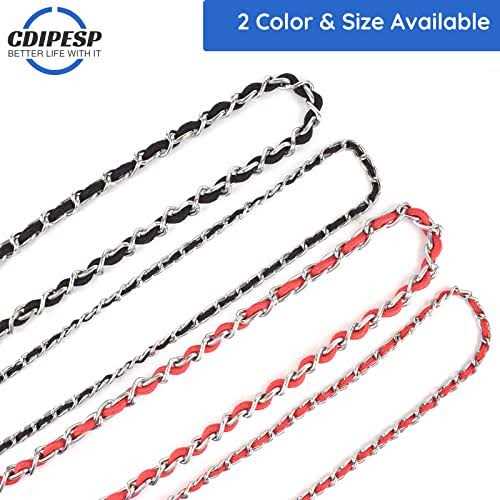 Chew Proof Dog Leash 5.5ft Heavy Duty Dog Leashes Metal Pet Chain Lead with Soft Rope Handle for Medium Large Dogs