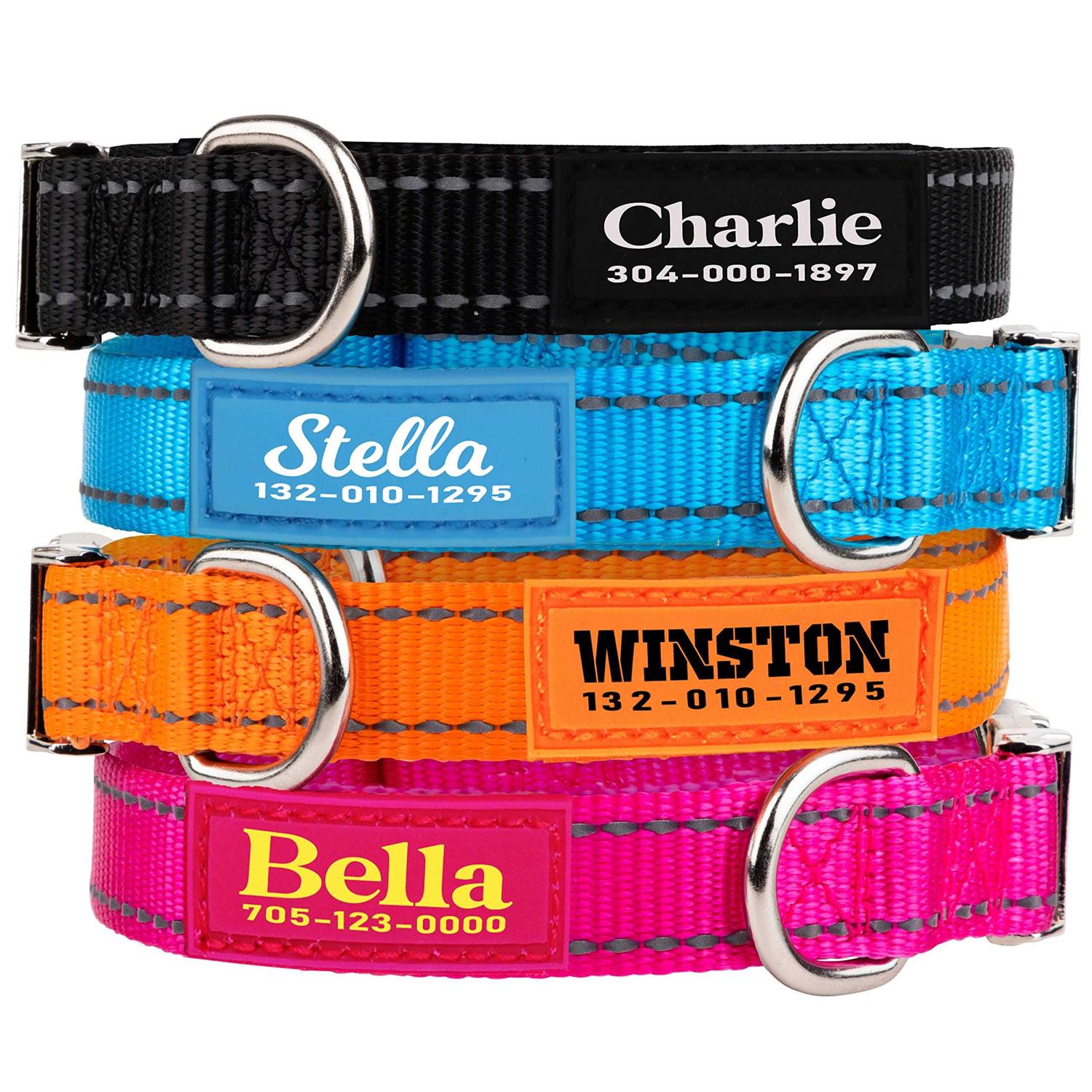 PAWBLEFY Personalized Dog Collars Collar Name and Phone Number
