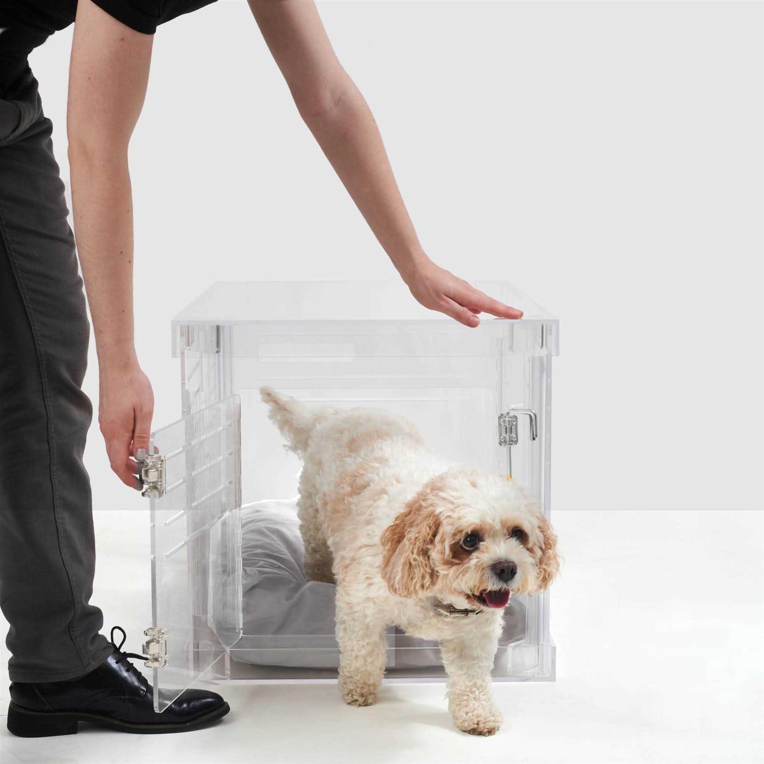 Hiddin Clear Dog Crate to Gate