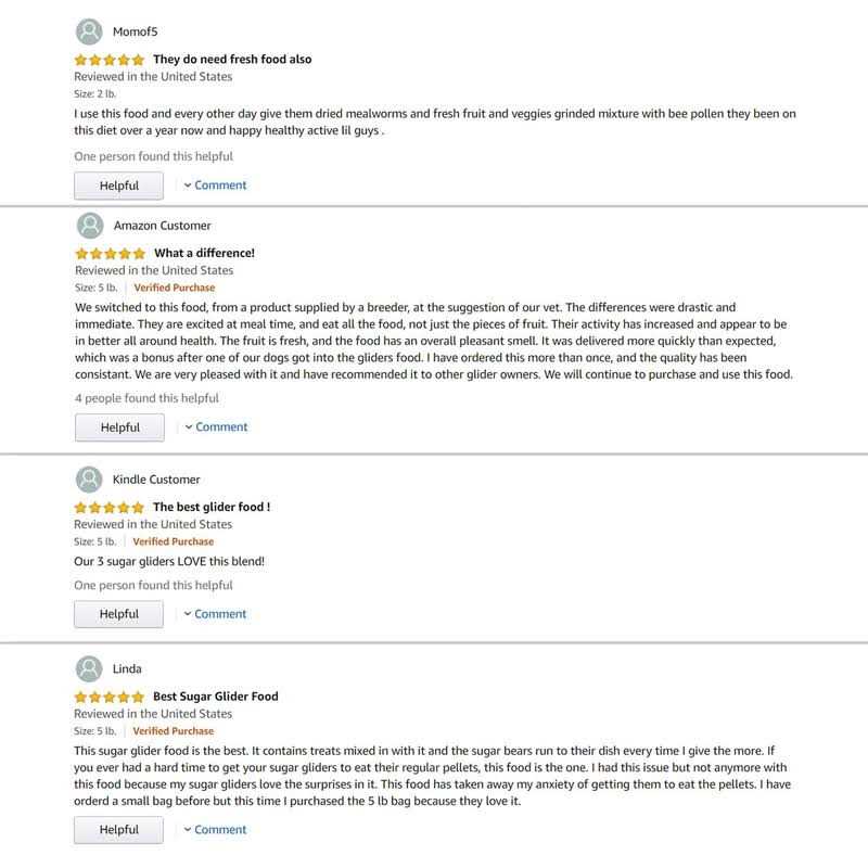 Exotic Nutrition Glider Complete Sugar Glider Food