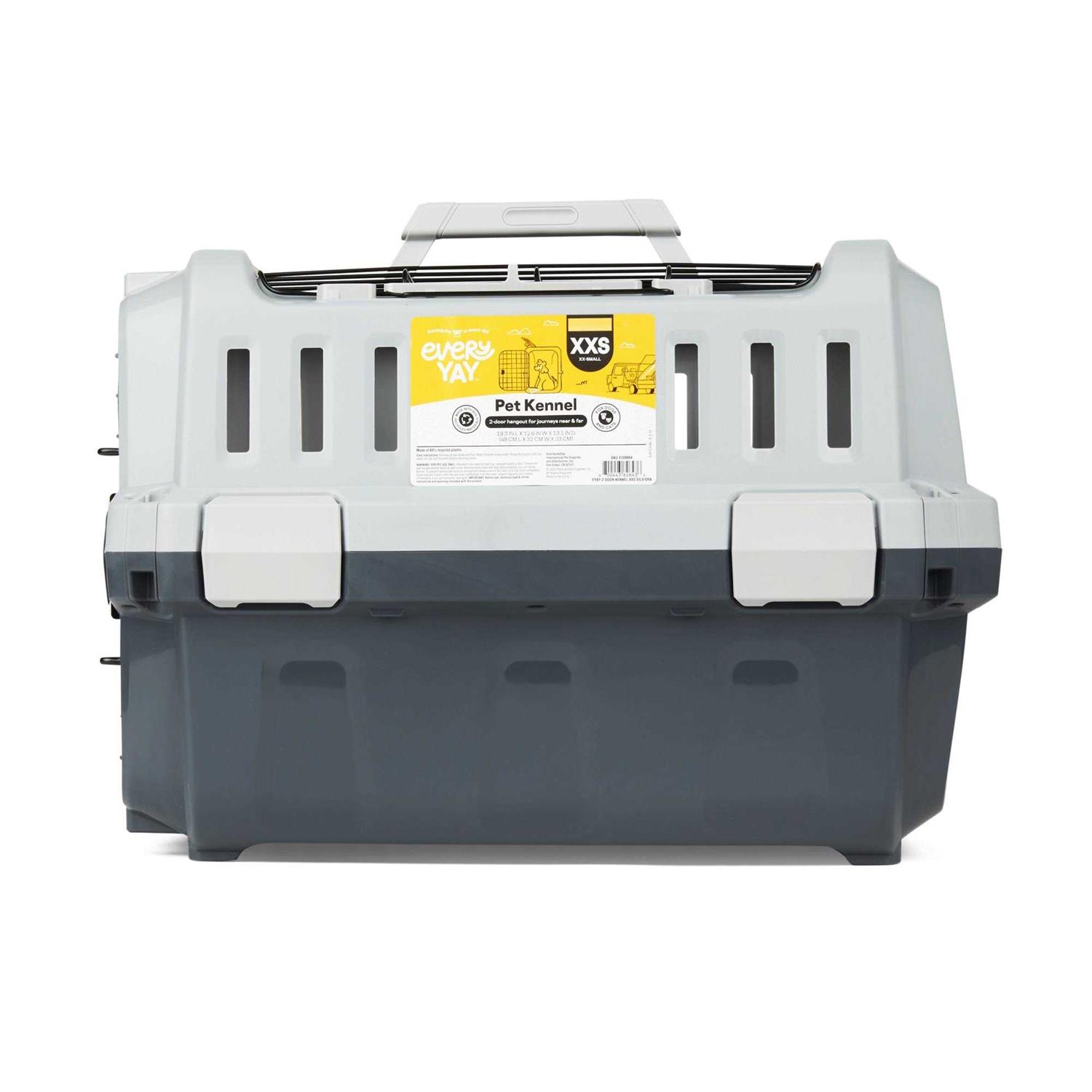 EveryYay Going Places Grey 2-Door Pet Kennel