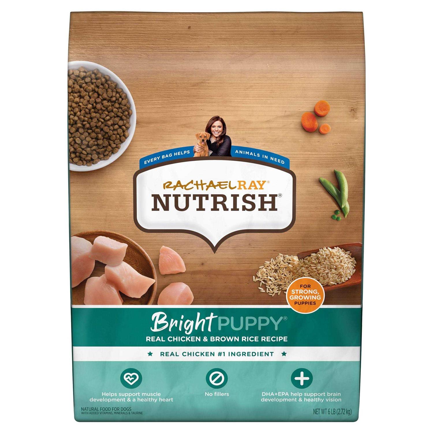 Rachael Ray Nutrish Bright Puppy Dry Dog Food Real Chicken & Brown Rice Recipe