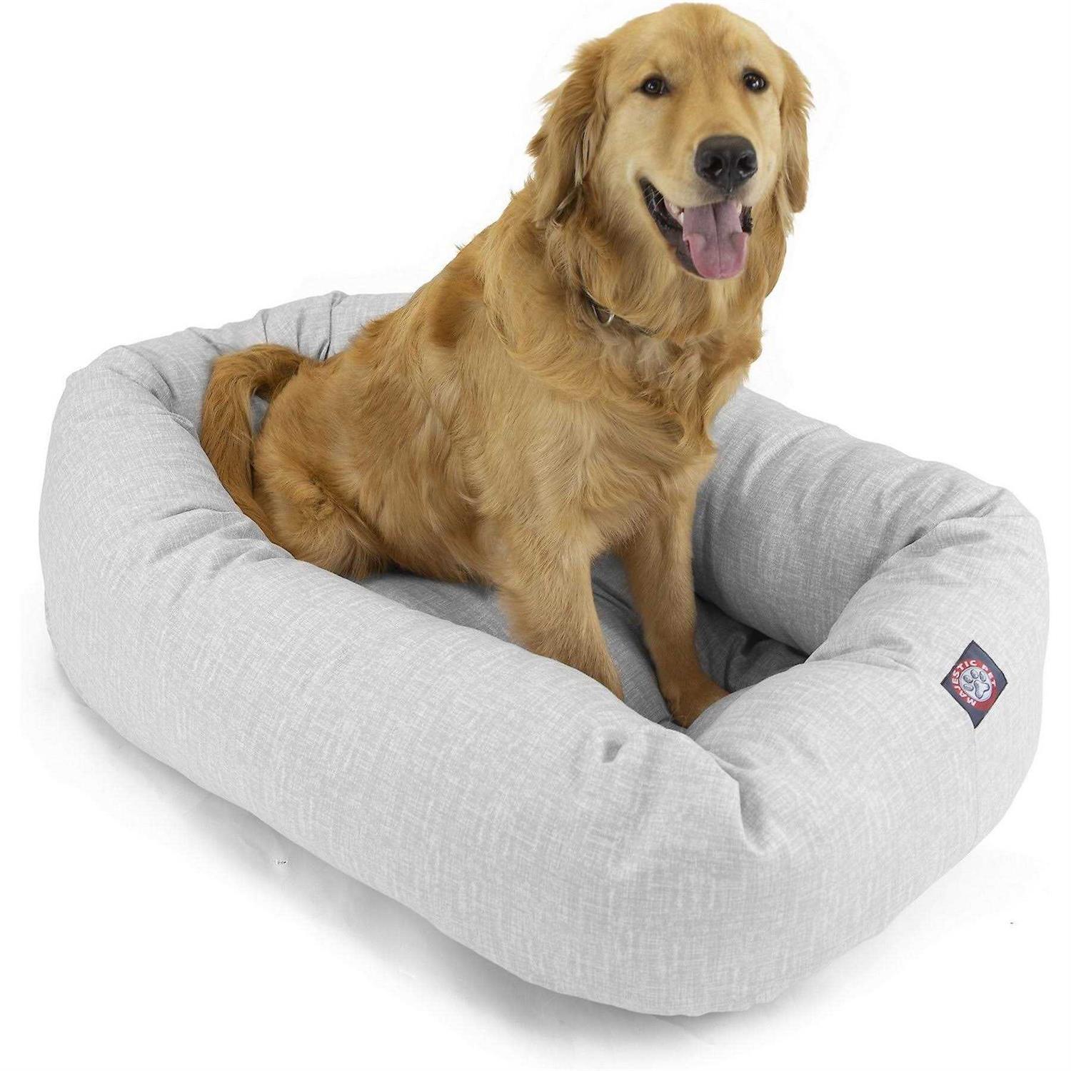 Majestic Pet Palette Heathered Sherpa Bagel Bolster Dog Bed